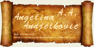 Angelina Anđelković vizit kartica